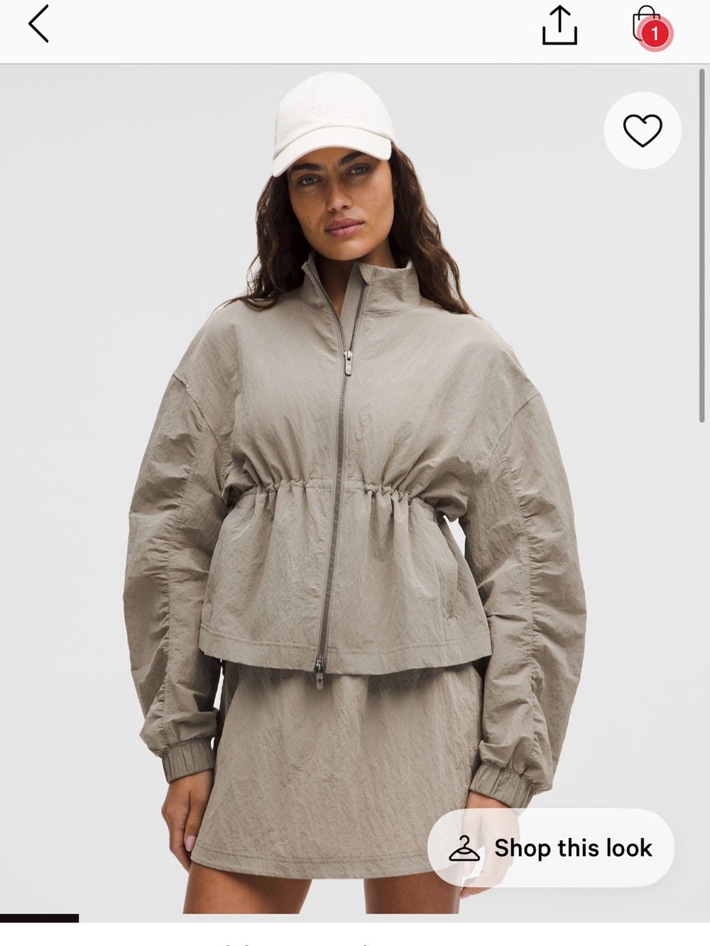 Crinkle Nylon Cinchable Jacket